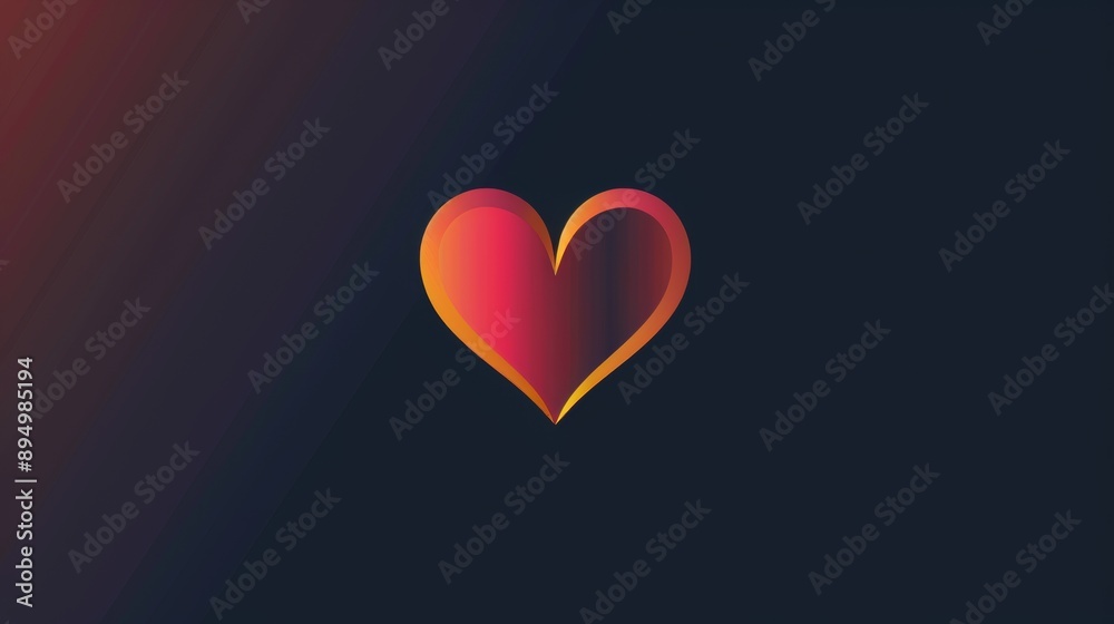 illustration of a red heart. logo concept illustration of a red heart. logo concept