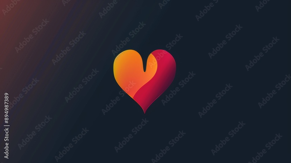illustration of a red heart. logo concept illustration of a red heart. logo concept