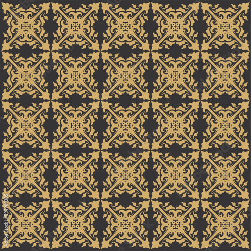  Seamless pattern of modern batik java nuances