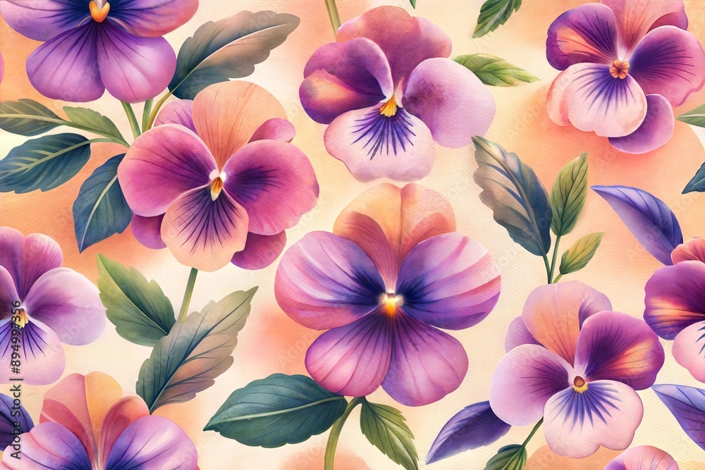 Vibrant pansies in bloom Vibrant pansies in bloom