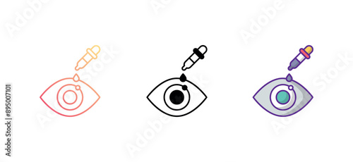 Optometrist icon design with white background stock illustration