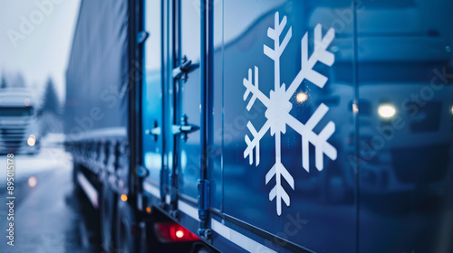 Cold Chain Logistics - A cold chain truck with a good cold storage/freezer reserve on the move

