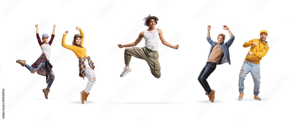 © Ljupco Smokovski - African american male dancer between male and female caucasian dancers