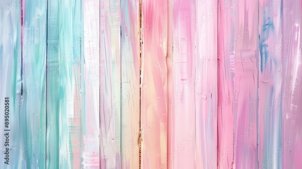 A colorful wooden background with a pink stripe A colorful wooden background with a pink stripe
