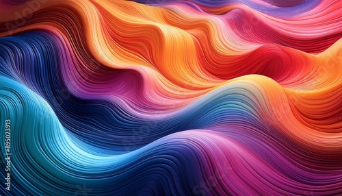 Colorful Gradient Wave- A dynamic background with flowing gradient waves in vibrant colors