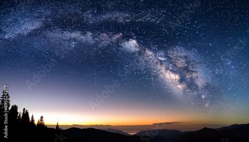 Night Sky with Milky Way- A clear night sky in a remote location, showcasing the Milky Way