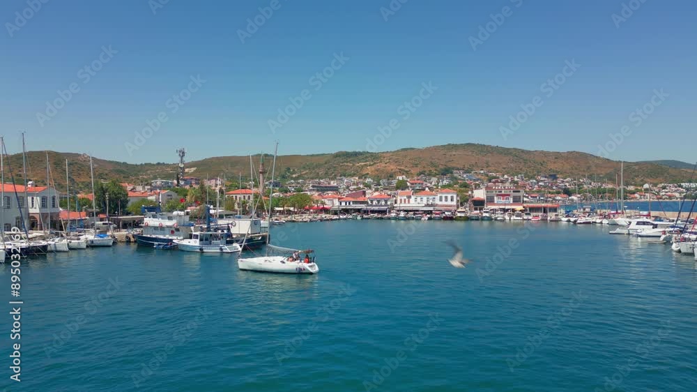 Turkey Izmir Urla Harbor Aerial Landscape Turkey Izmir Urla Harbor Aerial Landscape