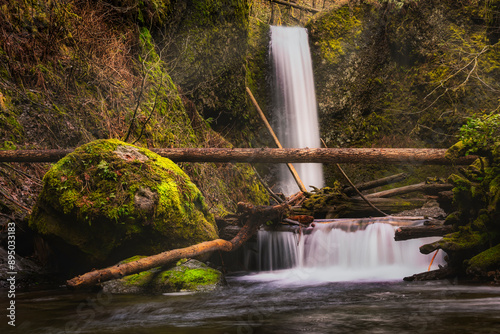 Wahkeena Falls near Portland Oregon photo