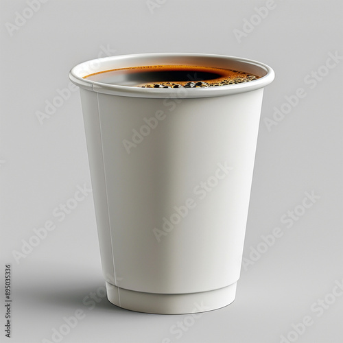 white paper cup for hot drinks. Made with. Made with generative ai
