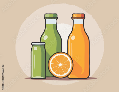 Juice bottle beverage 