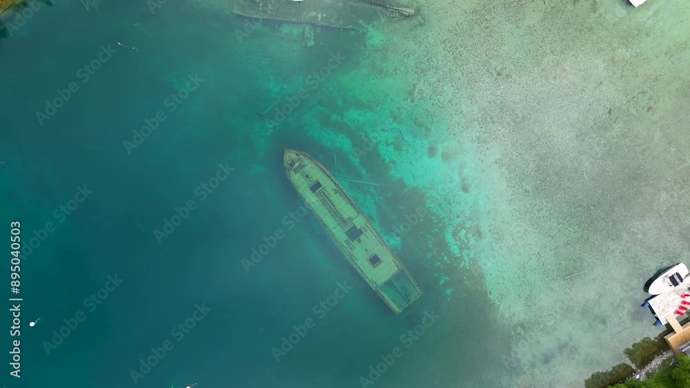 Sweepstakes shipwreck in Big Tub Harbor, Tobermory, Ontario, Canada