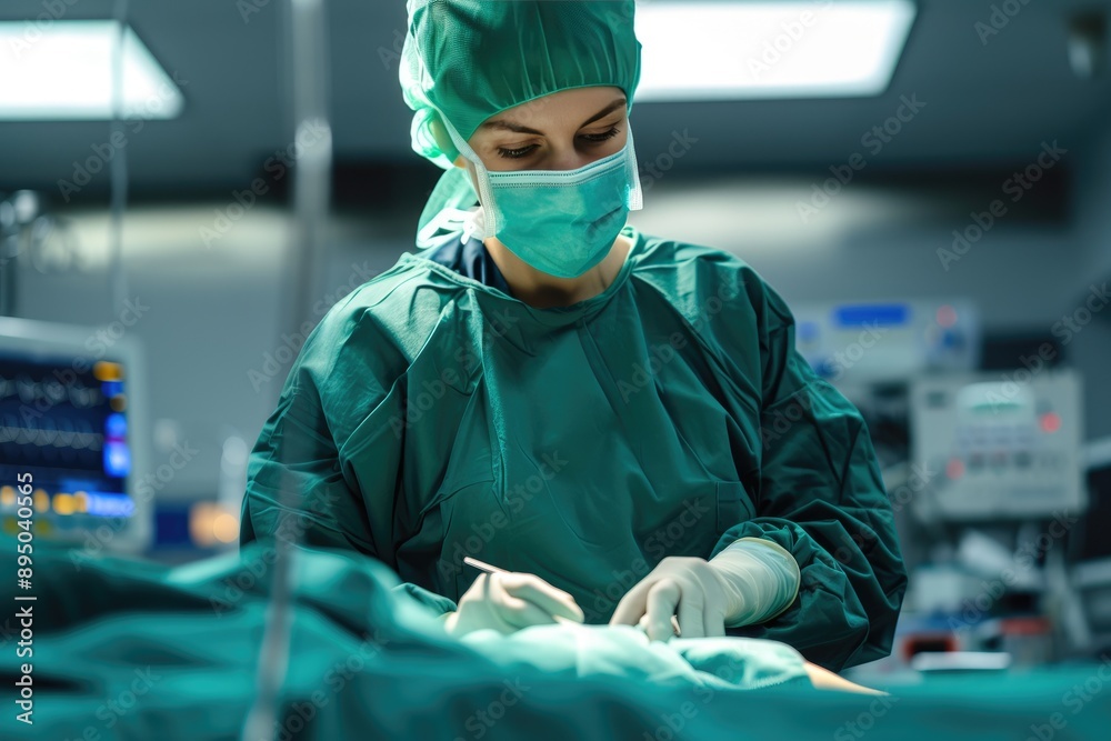 Surgeon and Medical Team Engaged in Complex Procedure Surgeon and Medical Team Engaged in Complex Procedure