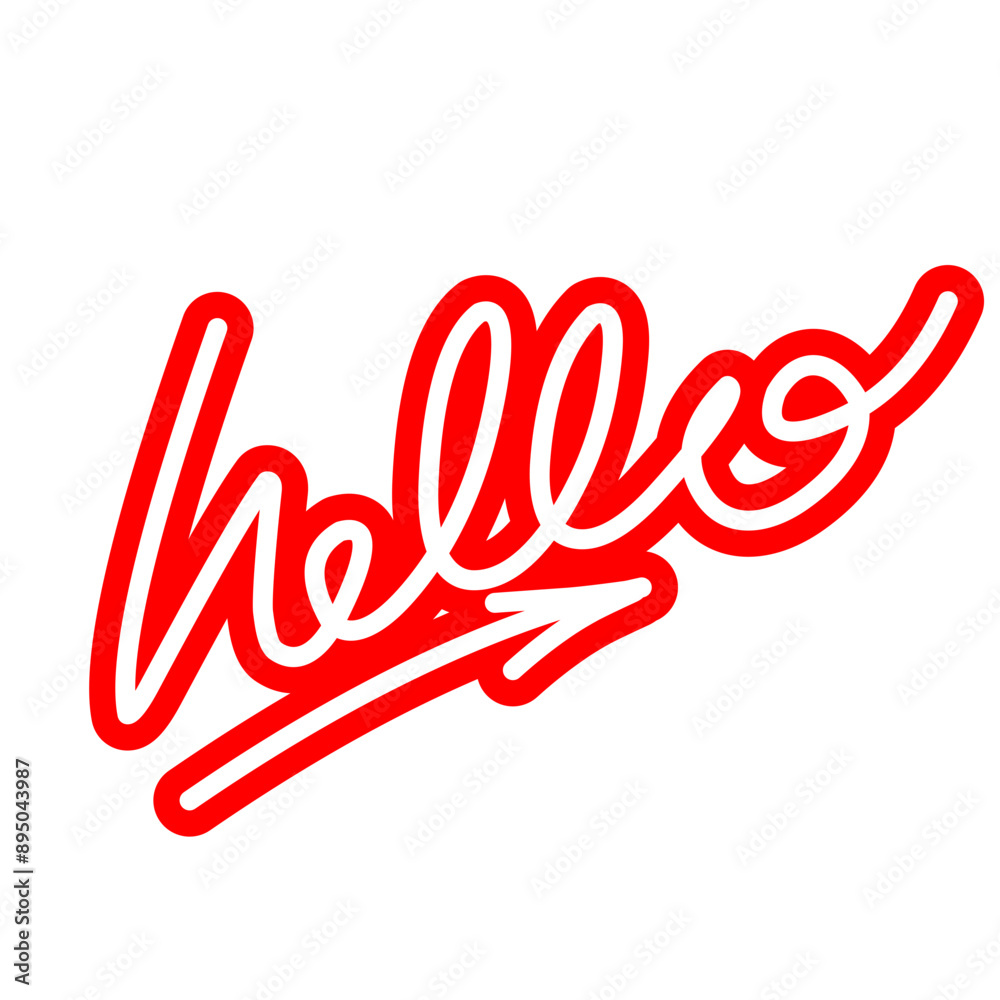 Obraz premium Hello lettering typography 