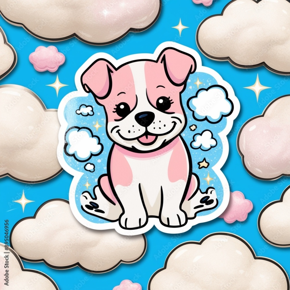 Cute puppy in the clouds Cute puppy in the clouds