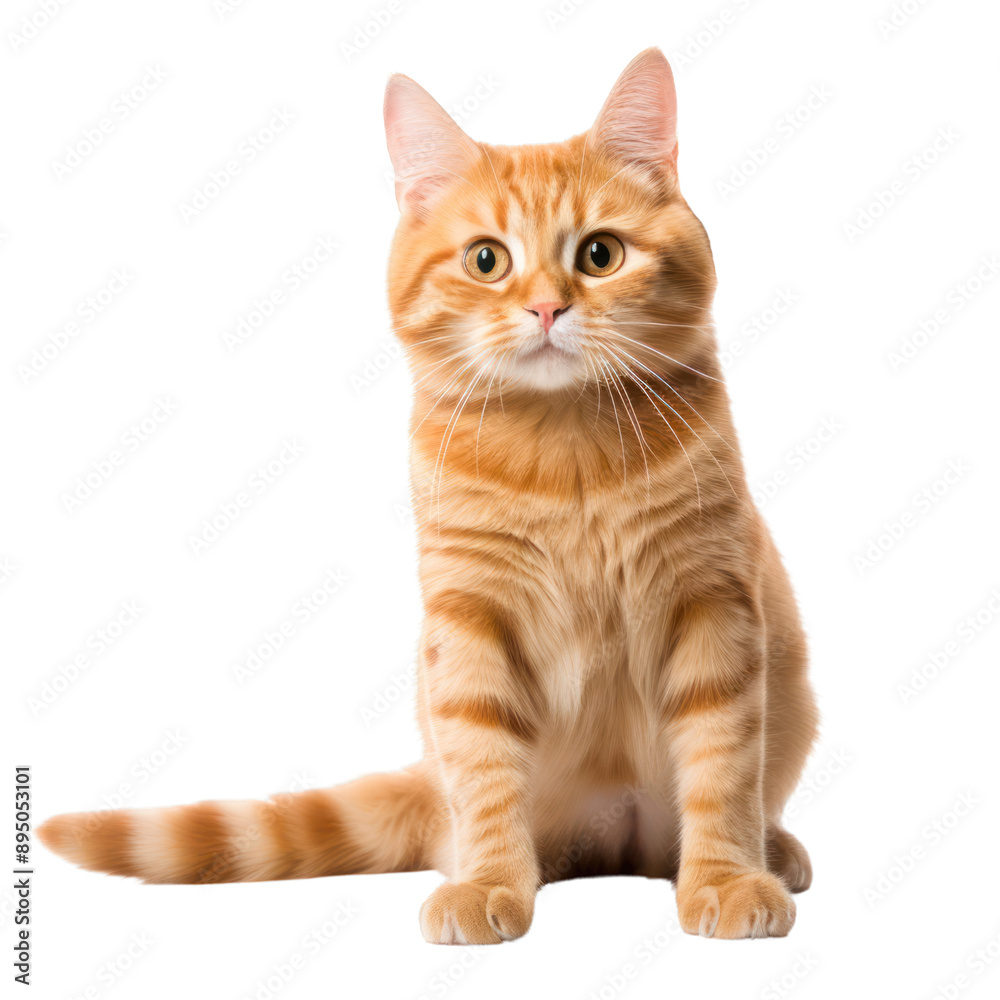 orange cat sitting cut out background orange cat sitting cut out background