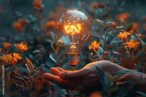 the emergence of an idea, a lamp photo
