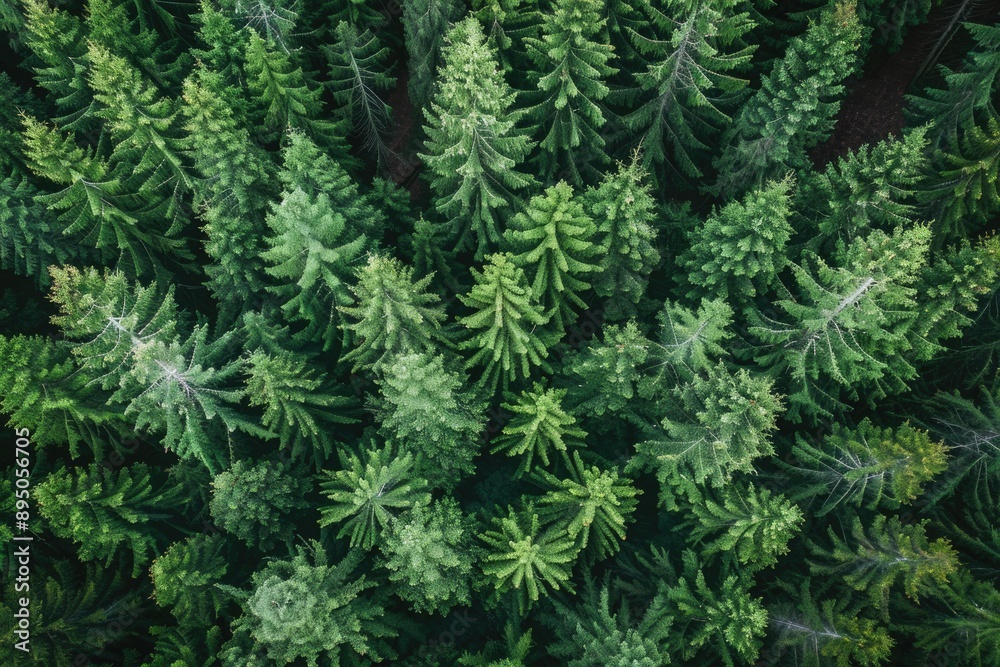 Forest Birdseye. Flyover View of a Summer Fir Wilderness with Wild Birds Eye Perspectives Forest Birdseye. Flyover View of a Summer Fir Wilderness with Wild Birds Eye Perspectives