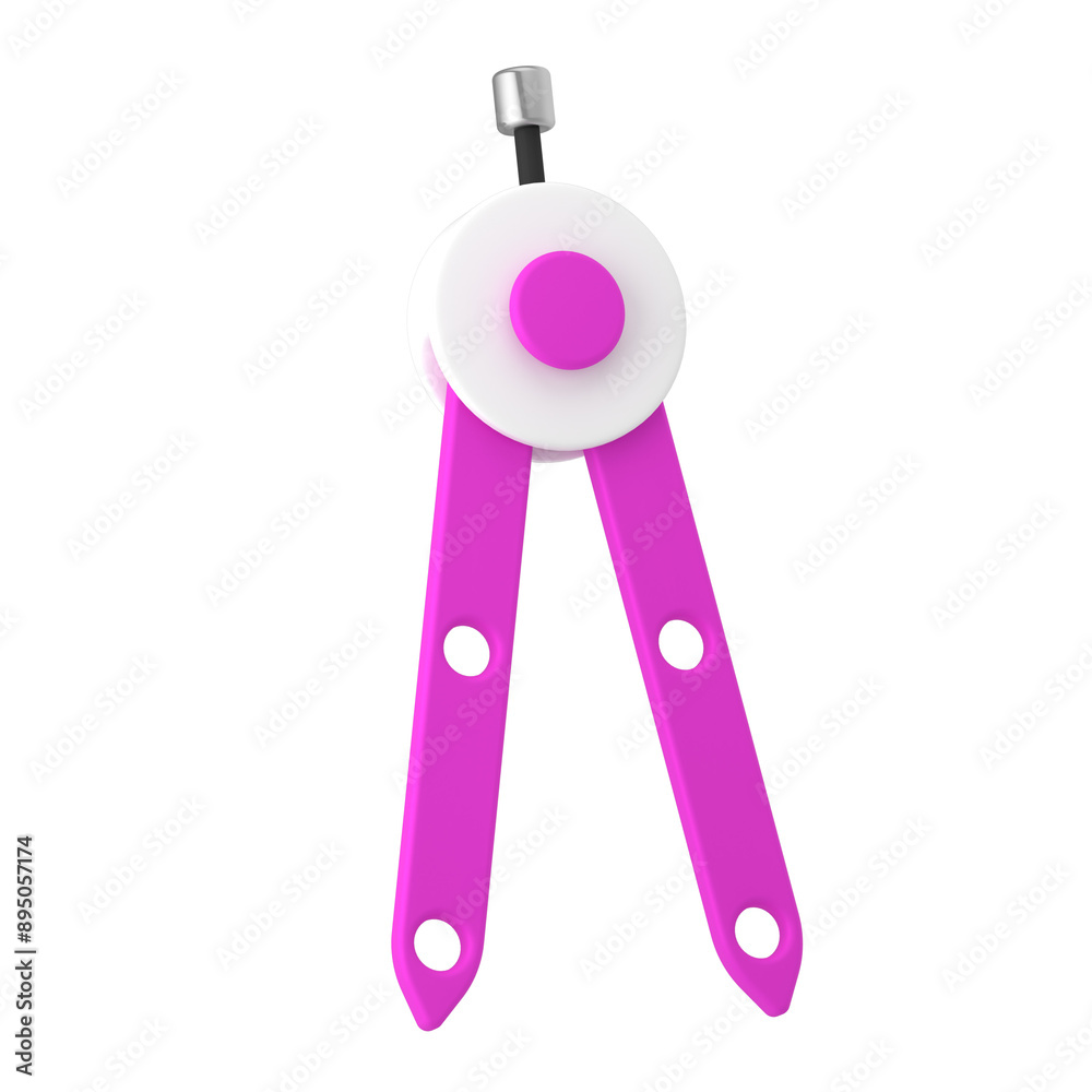 Back to School 3D Icon , Compass Back to School 3D Icon , Compass