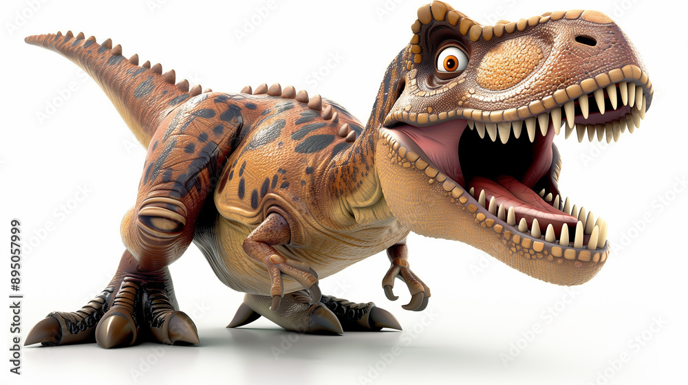 Fototapeta premium Friendly T-Rex Dinosaur with Open Mouth..