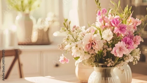 Wallpaper Mural Spring flowers in vintage vase, beautiful floral arrangement, home decor, wedding and florist design idea Torontodigital.ca