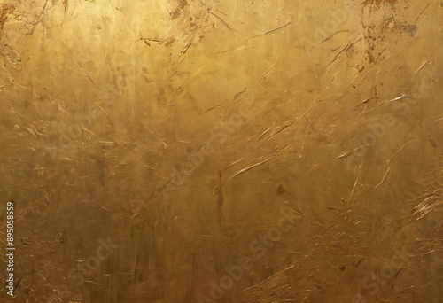 Gold abstract texture with relief. Raster vintage gold cover	
