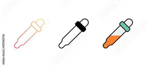 Color Picker icon design with white background stock illustration
