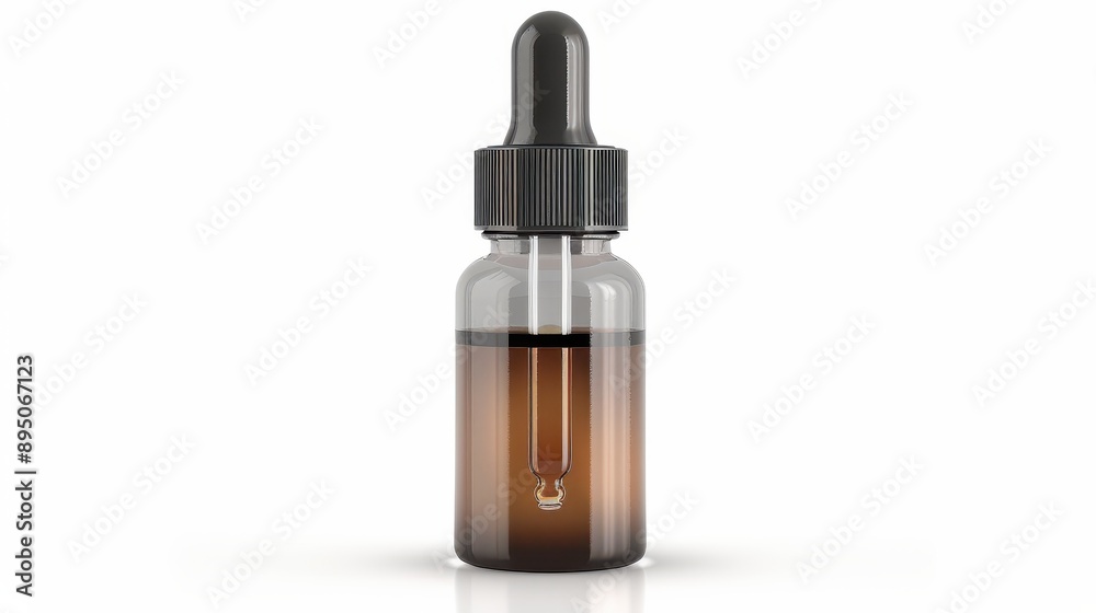 A bottle of oil with a dropper in it A bottle of oil with a dropper in it