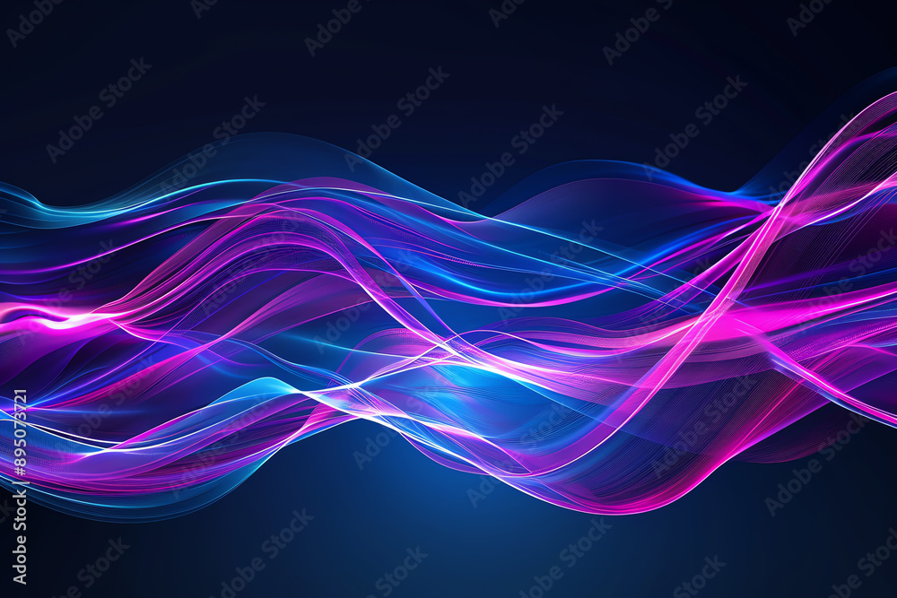 Innovative data flow with pulsating digital waves and advanced technology interface Innovative data flow with pulsating digital waves and advanced technology interface