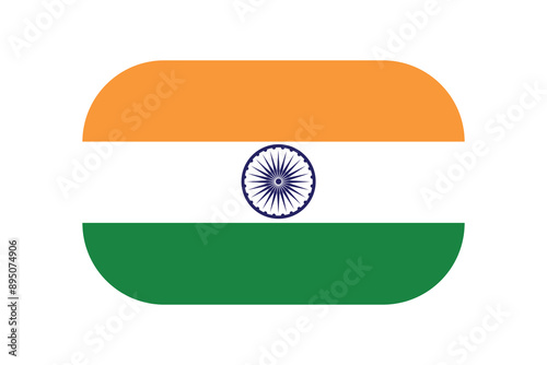 india national simple flag, indian state flag vector illustration
