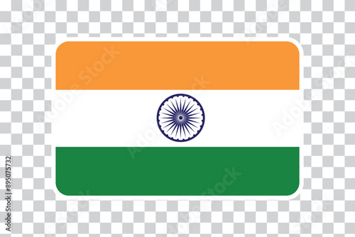 india national simple flag, indian state flag vector illustration