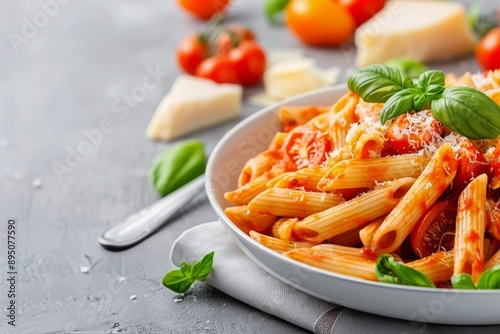 Pasta With Tomato Sauce and Basil