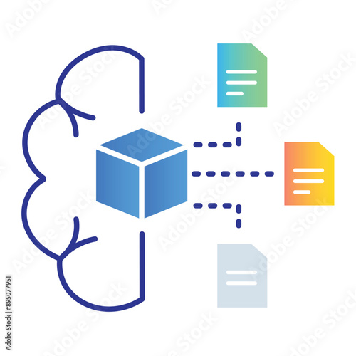 Predictive Modeling Icon with Editable Stroke for Machine Learning and Data Science