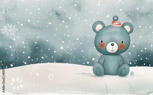 Bear In Winter Wonderland