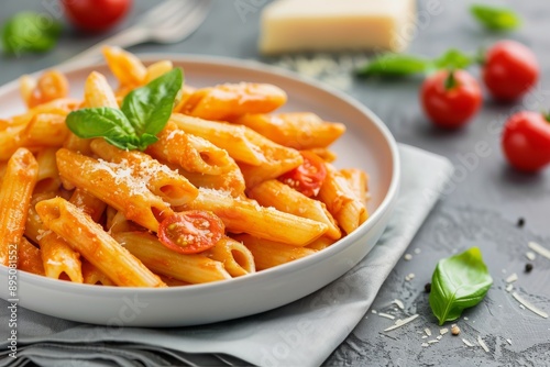 Pasta With Tomato Sauce and Basil