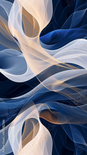 Abstract indigo and background illustration