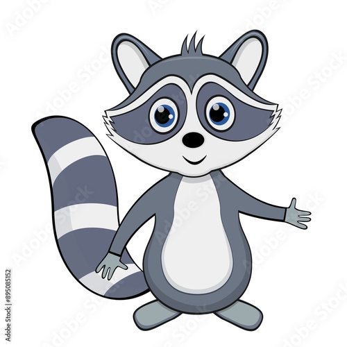 An illustration of a funny raccoon