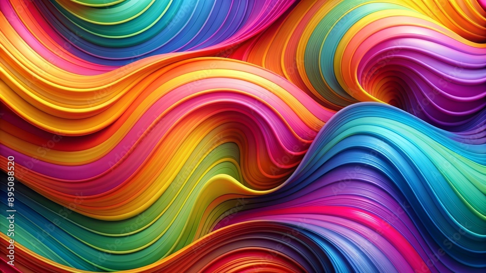 Abstract Rainbow Swirls A 3D Rendering of Colorful, Intertwining Waves, abstract, 3d, rainbow, waves Abstract Rainbow Swirls A 3D Rendering of Colorful, Intertwining Waves, abstract, 3d, rainbow, waves