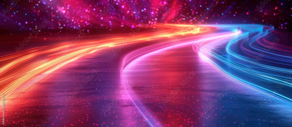 Abstract Light Trails in Red and Blue Hues Abstract Light Trails in Red and Blue Hues