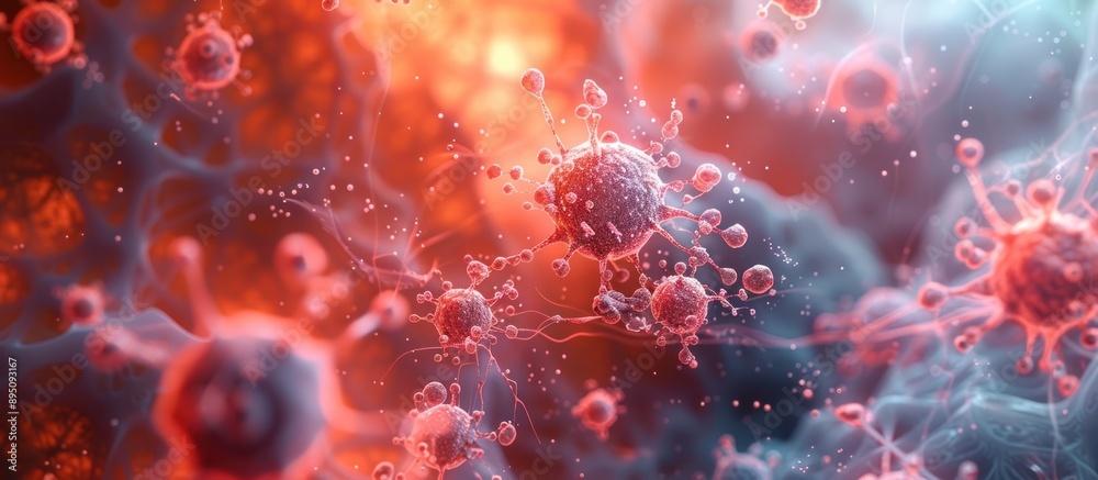 Microscopic View of Virus Particles Microscopic View of Virus Particles
