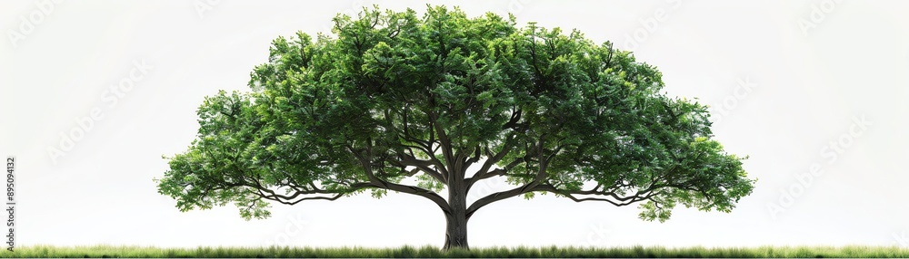 Norway Maple tree single object, realistic isolated on white background Norway Maple tree single object, realistic isolated on white background