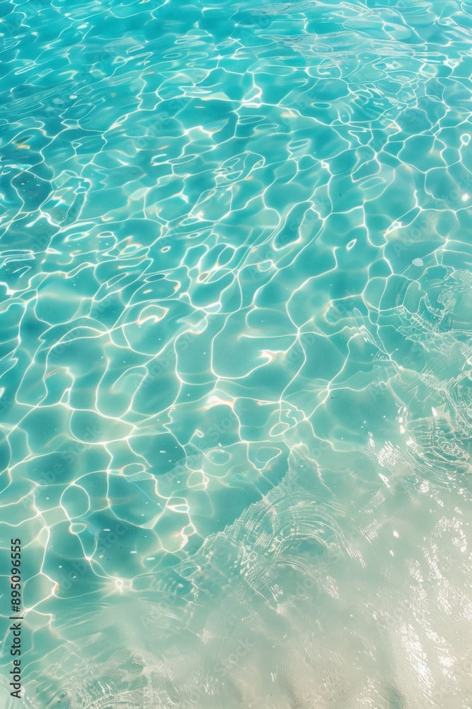 Obraz premium Blue water reflection background.