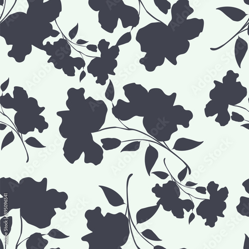 Abstract an embossed blooming bright flower motif arrangement all- over textile design illustration digital image printing factory