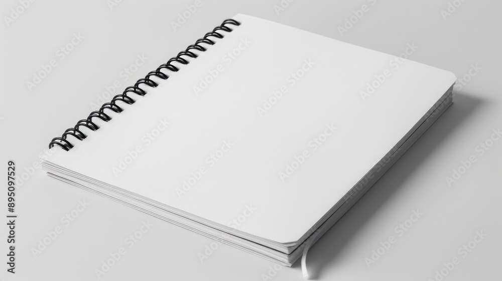 Spiral notebook on white background Spiral notebook on white background