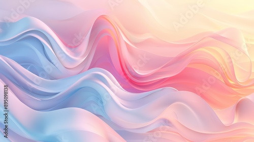 Abstract pastel wavy pattern with pink and blue tones