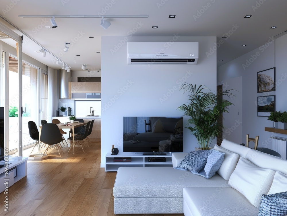 Fototapeta premium Cozy Living Room with TV