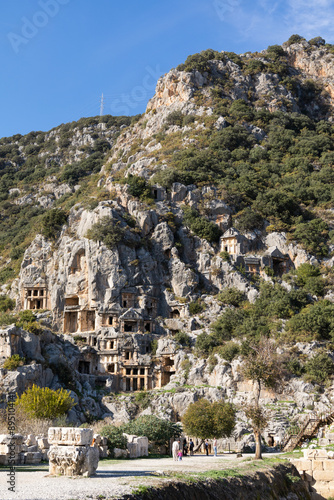 Lycian tombs in the ancient city
 photo