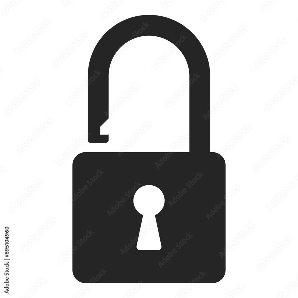 Lock icon isolated on white background Lock icon isolated on white background