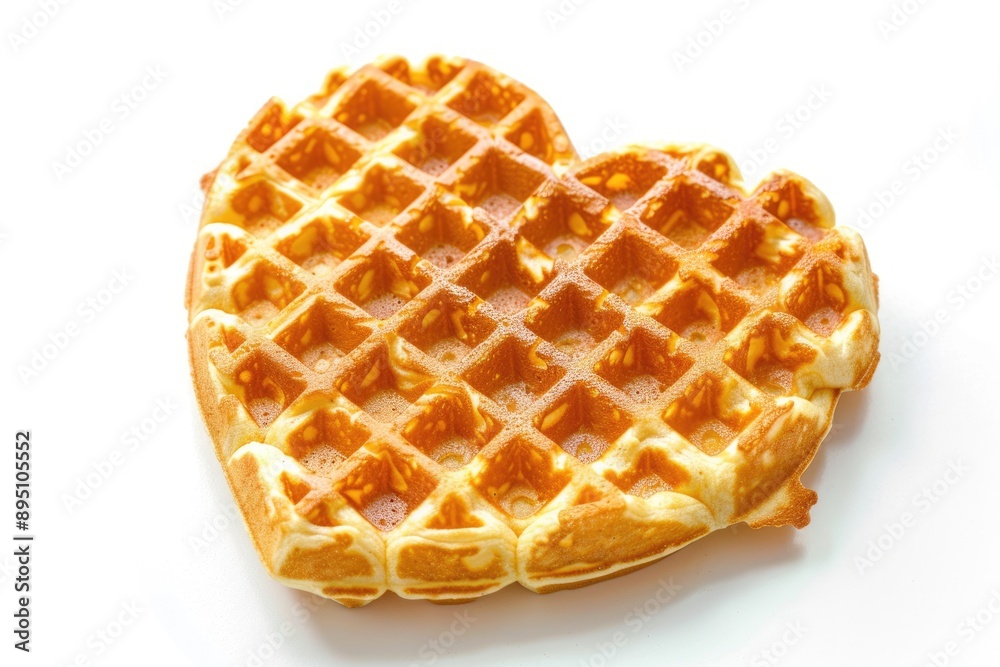 Heart Waffle. Delicious Belgian Waffle, Perfect for Breakfast or Dessert Heart Waffle. Delicious Belgian Waffle, Perfect for Breakfast or Dessert