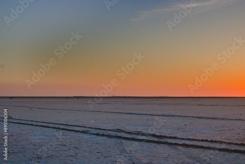 A beautiful sunset in Rann of Kuctch