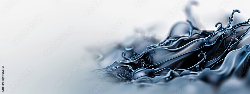 A close-up of a blue and black object with water droplets at its base A close-up of a blue and black object with water droplets at its base